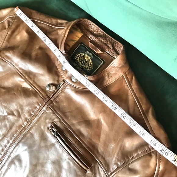 Ronin RSD Motorcycle 100% Leather Jacket Mens XL color Tobacco 2017 - Picture 14 of 16